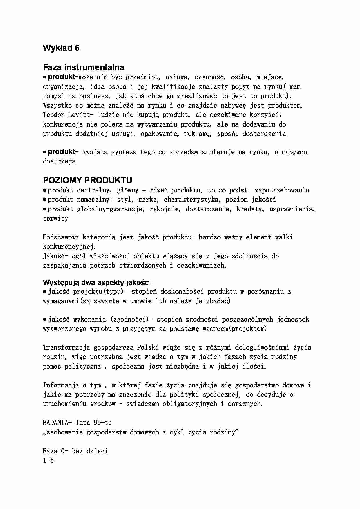 Faza instrumentalna- wykład 6 - strona 1