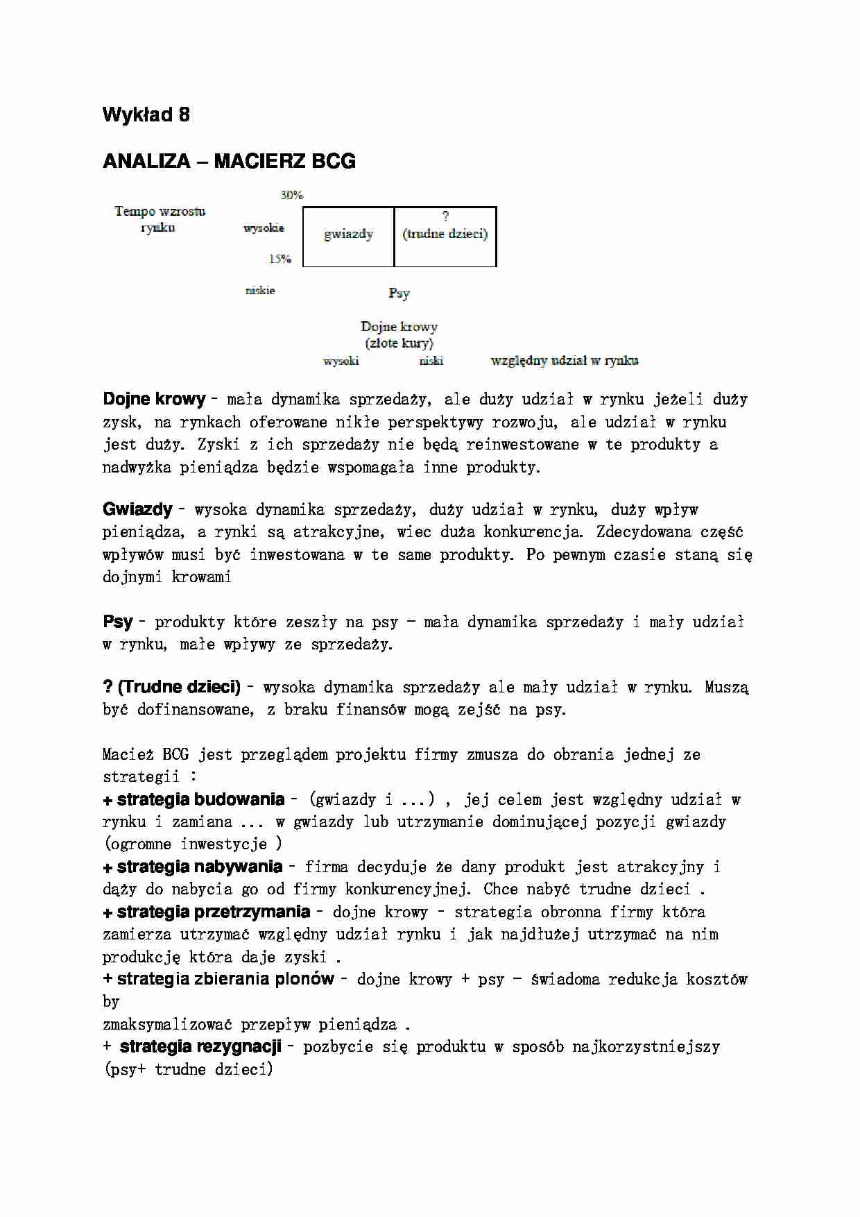 Podstawy Marketingu- wykład 8 - strona 1