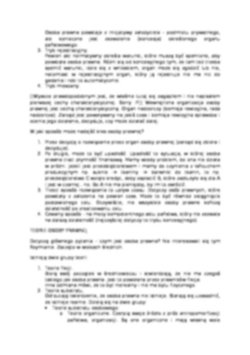 Wykład- Osoby fizyczne, osoby prawne, teorie osoby prawnej - strona 3