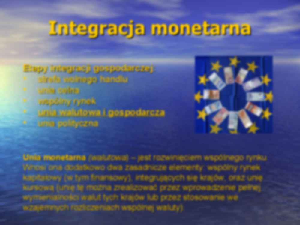 Integracja monetarna we Wspólnocie Europejskiej- opracowanie - strona 2