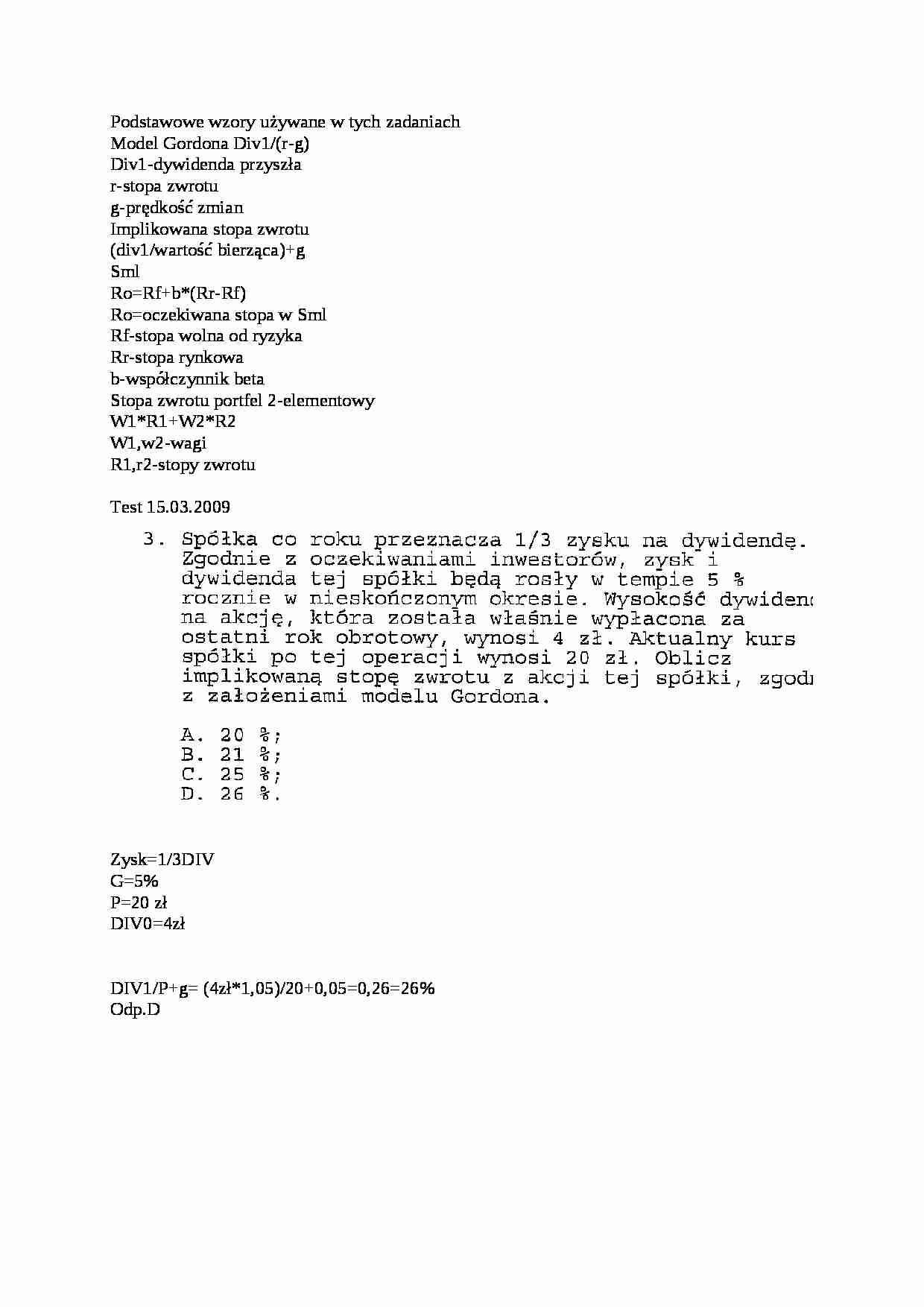 Zadania z rozwiązaniami- opracowanie - strona 1