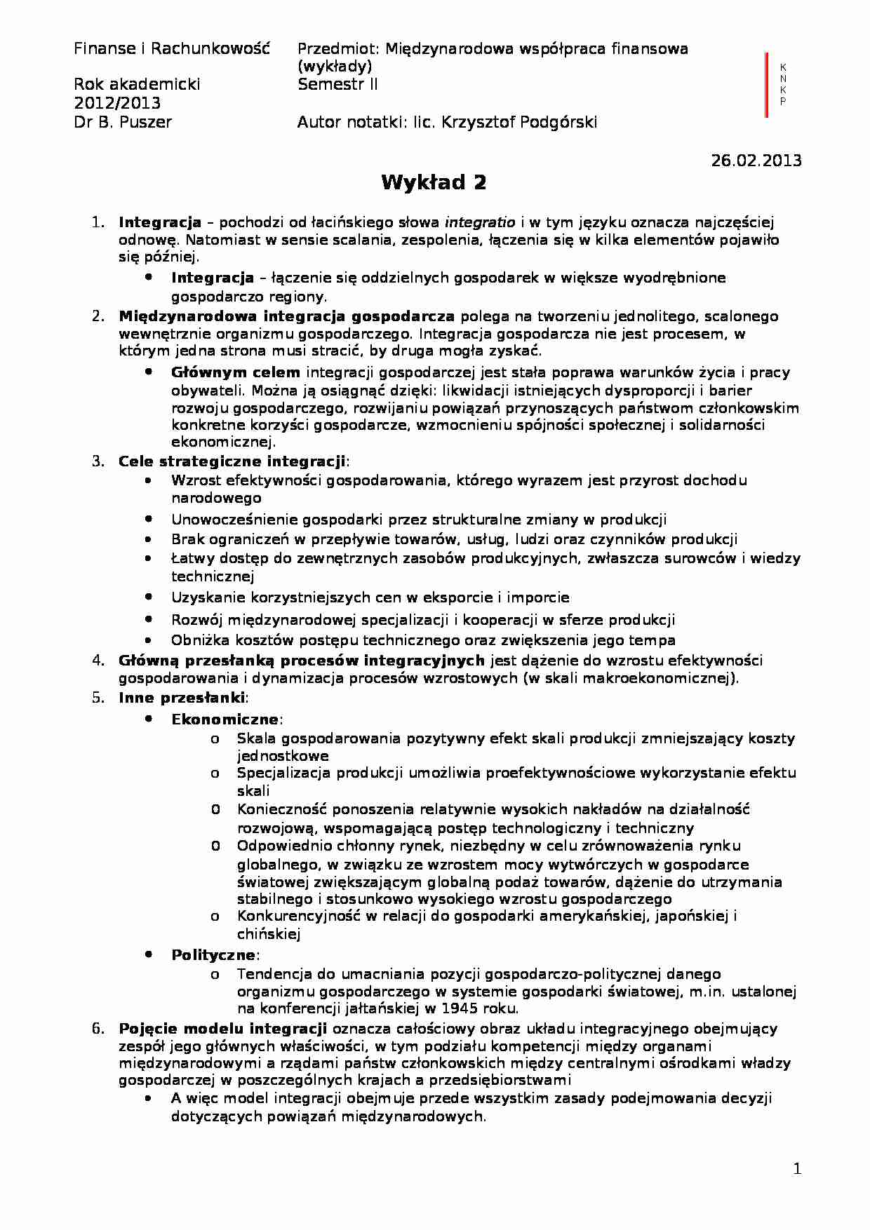 Integracja- wykład 2 - strona 1