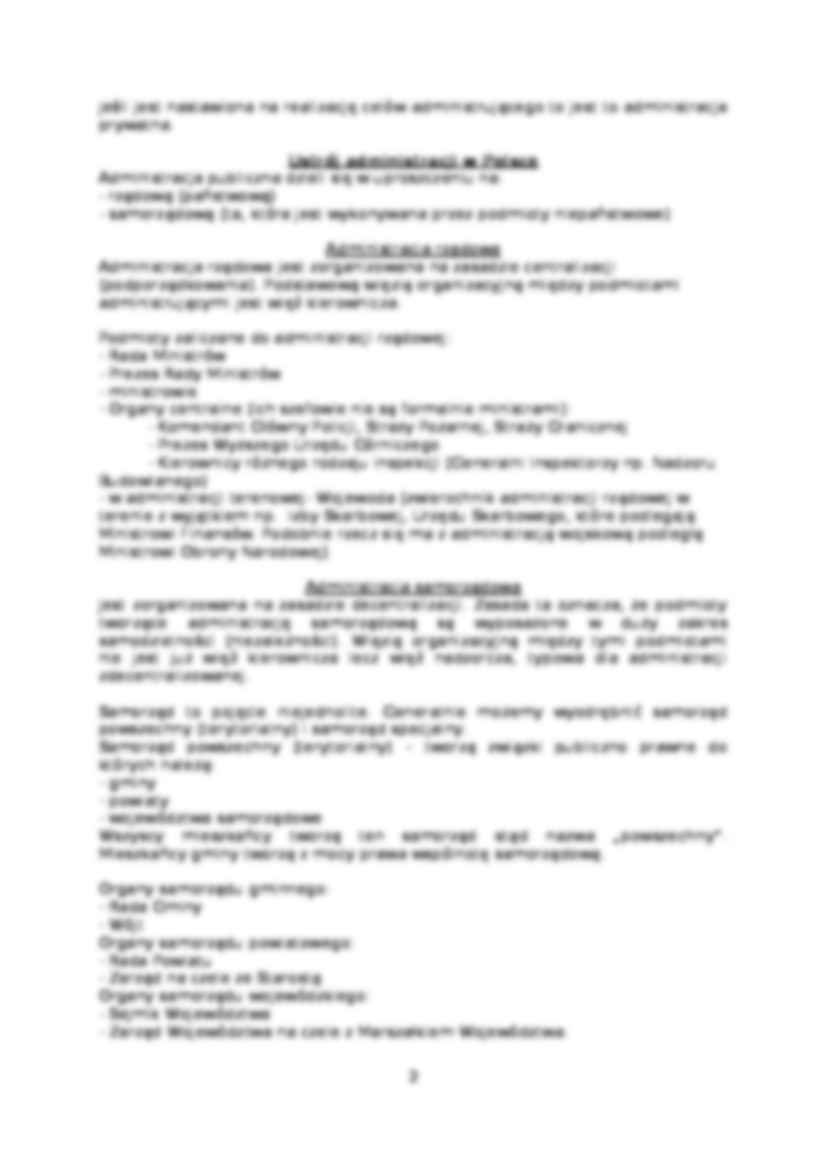 WYKŁAD- Pojęcie nauki administracji, Administracja rządowa, samorządowa, publiczna - strona 2