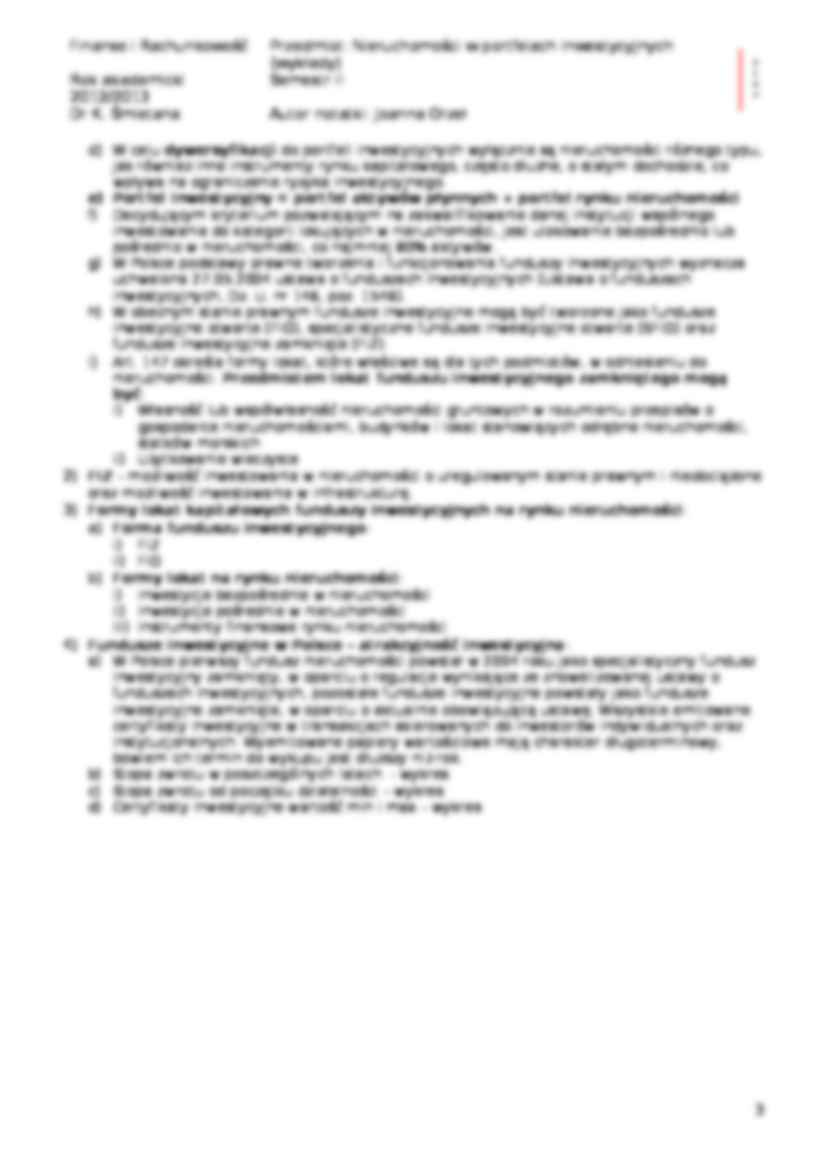 Dłużne instrumenty finansowe rynku nieruchomości- wykład  - strona 3