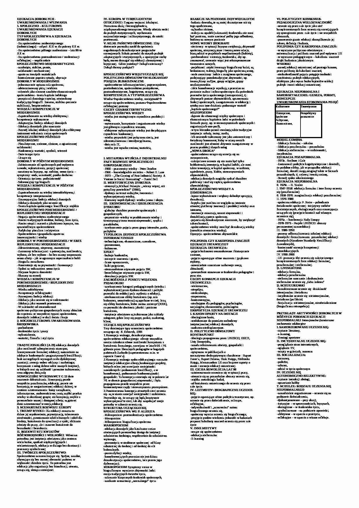 Andragogika - edukacja dorosłych - strona 1