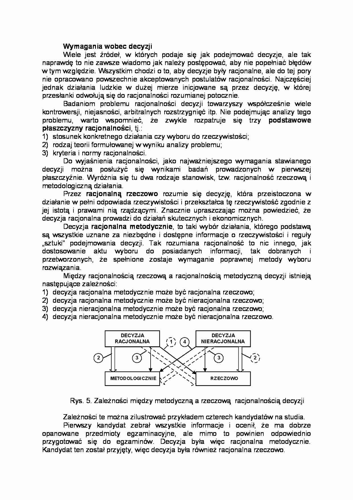Wymagania wobec decyzji wykład - strona 1