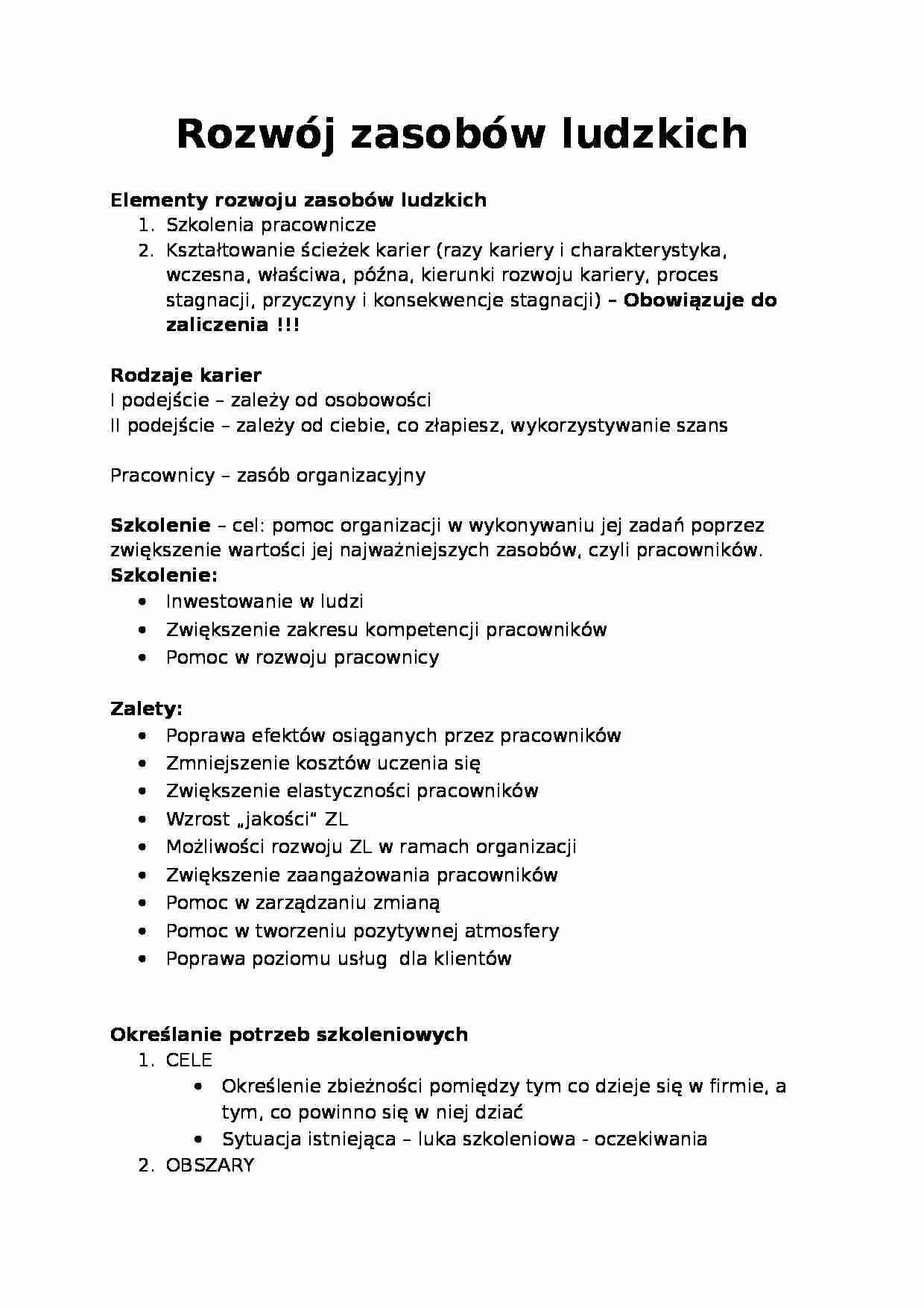 Rozwój zasobów ludzkich - strona 1