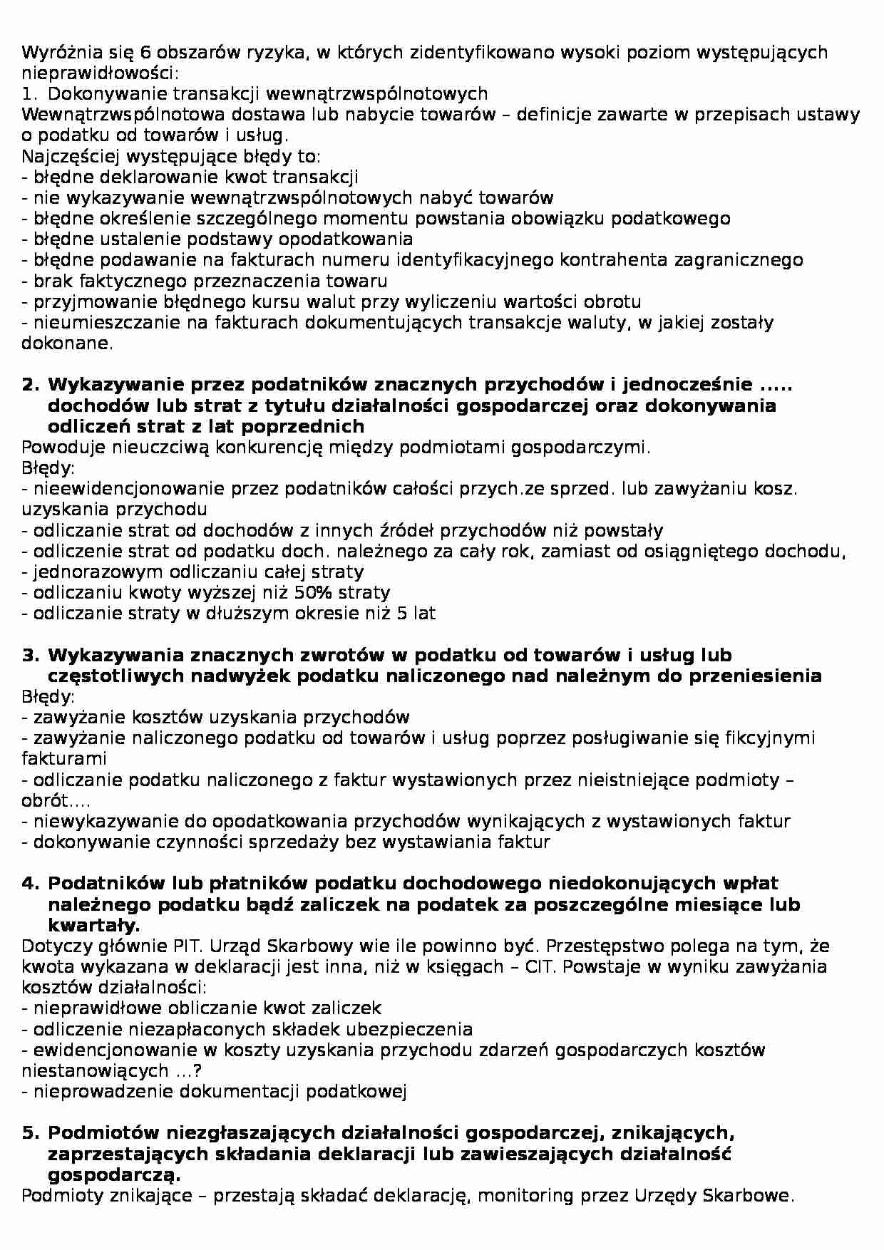 Obszary ryzyka - strona 1