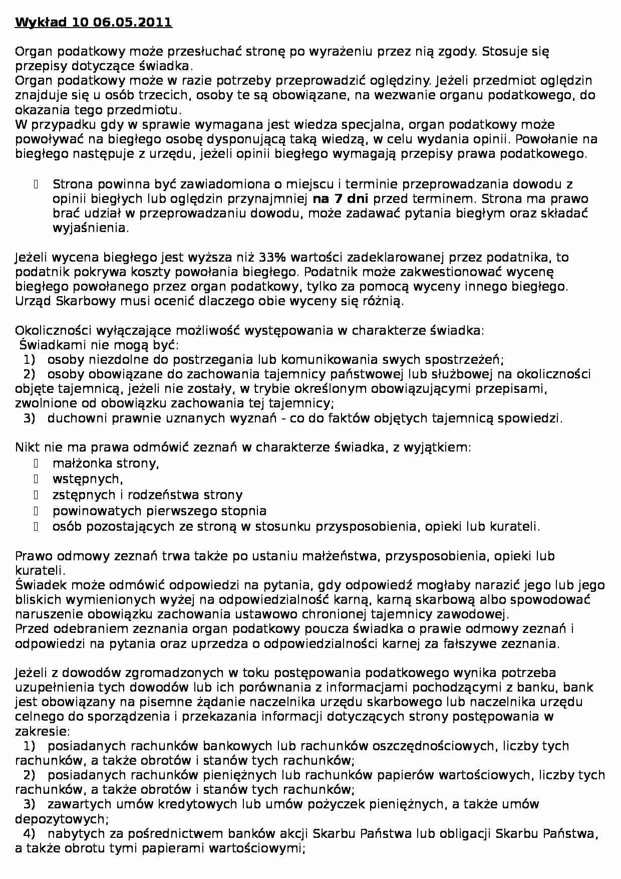 Proces przesłuchiwania świadków - wykład - strona 1