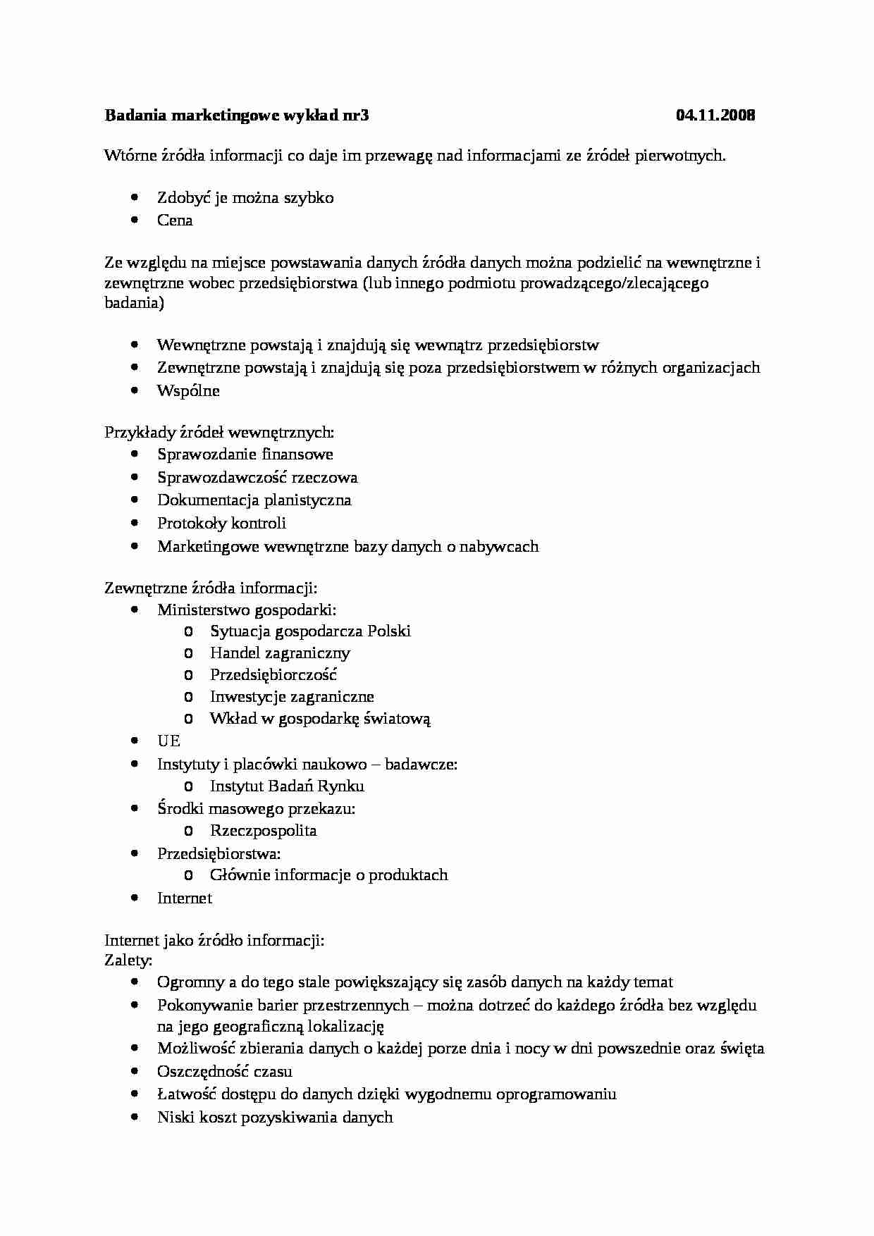 Źródła informacji - wykład - strona 1