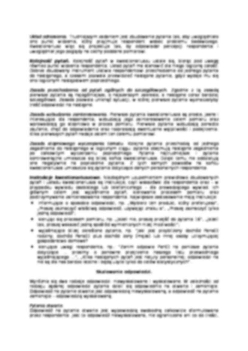 Metody budowy kwestionariusza - strona 3