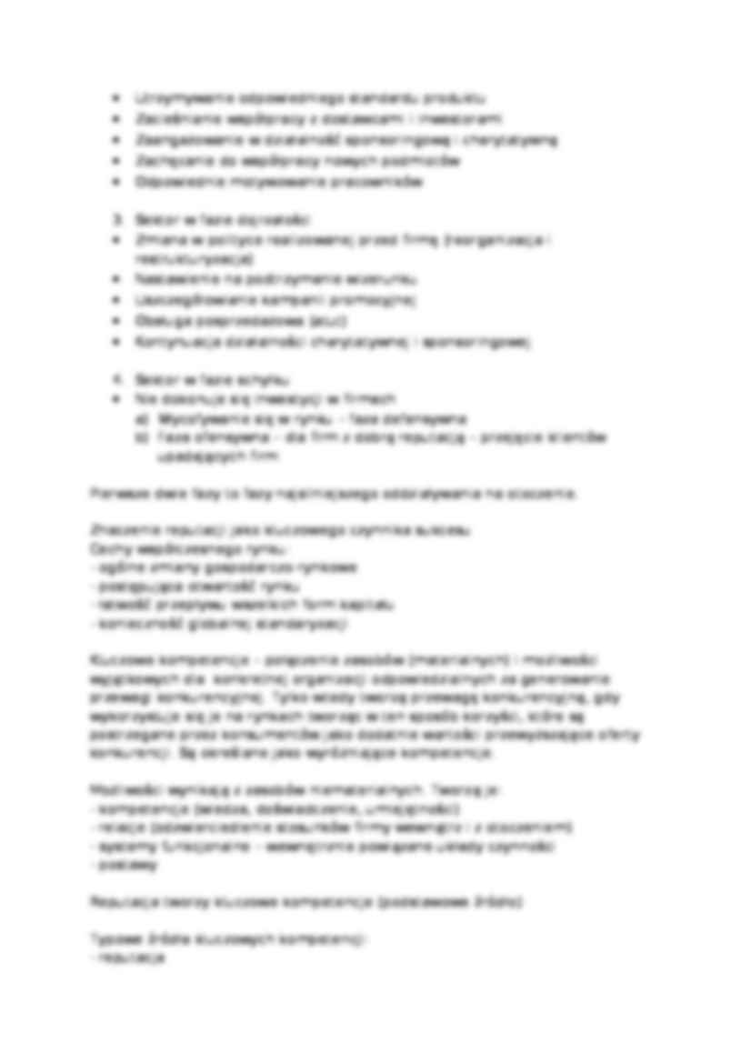 Fazy cyklu życia przedsiębiorstwa a reputacja - wykład - strona 3