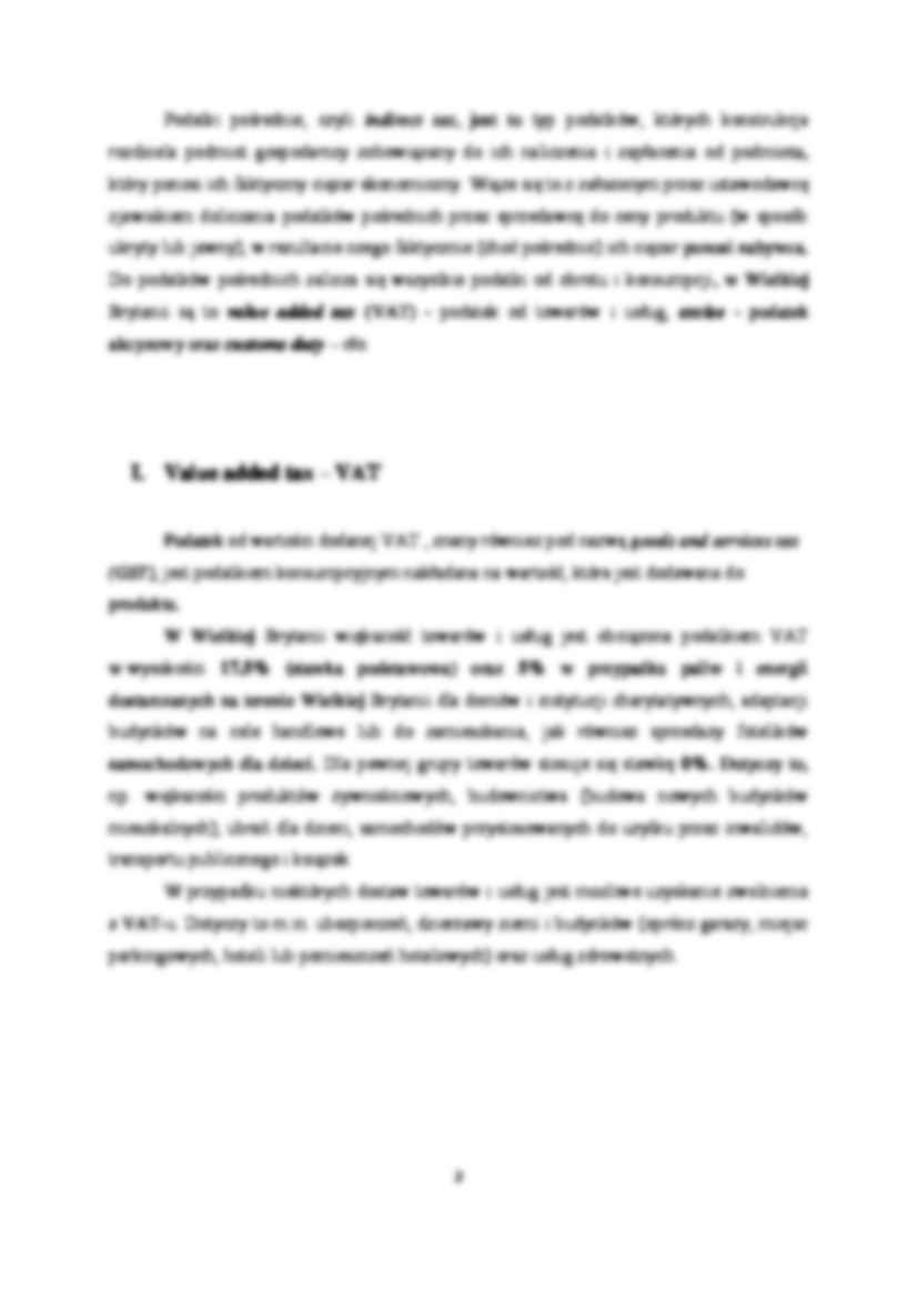 Podatki pośrednie w Wielkiej Brytanii - strona 2