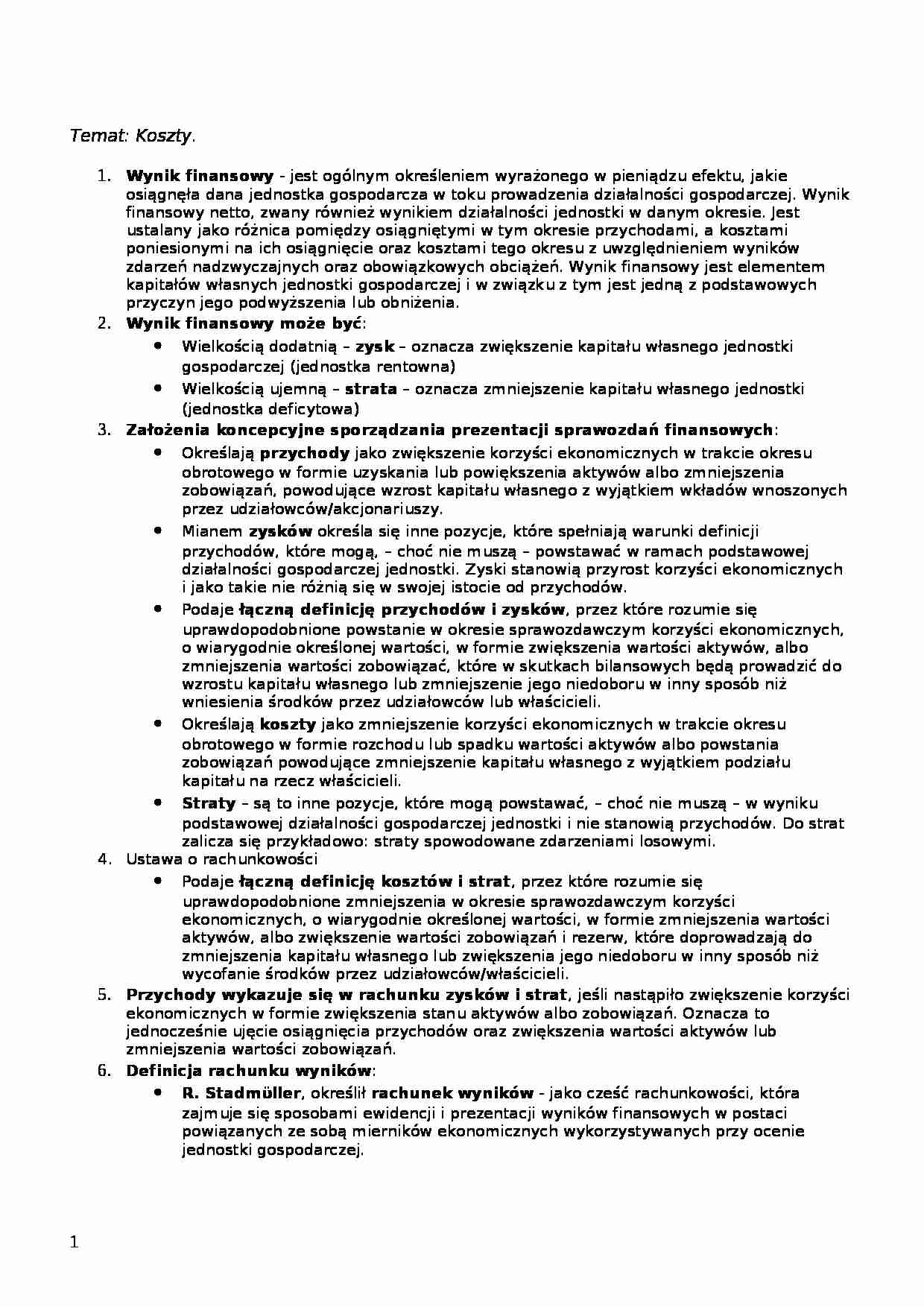 Koszty - wykład - strona 1