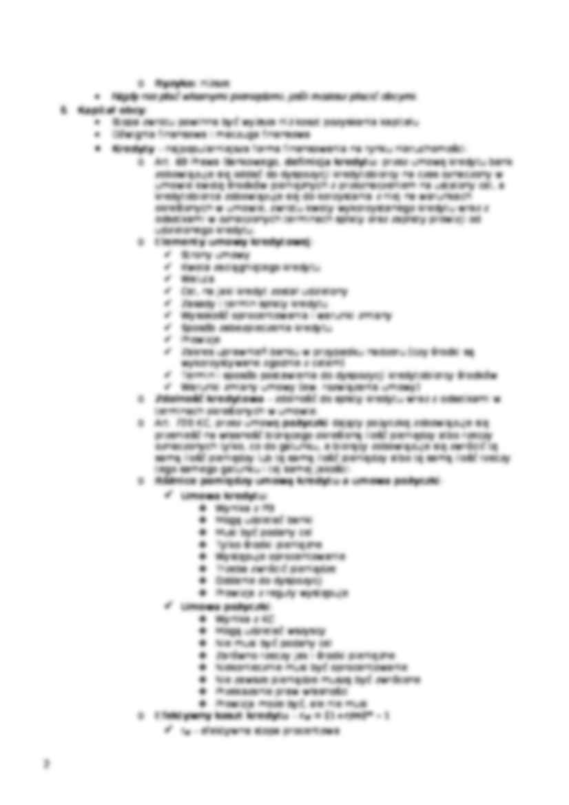 Finansowanie inwestycji na rynku nieruchomości - wykład - strona 2