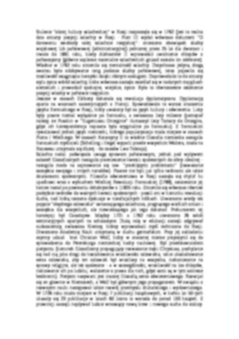 WYKŁAD Kultura szlechecka w XVIII wiecznej Rosji - strona 2