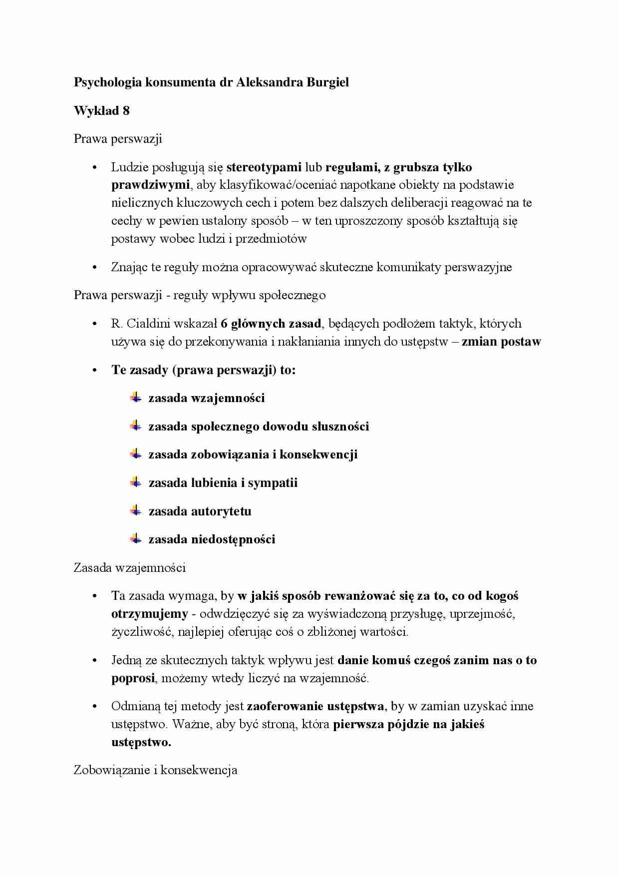 Prawa perswazji - wykład - strona 1