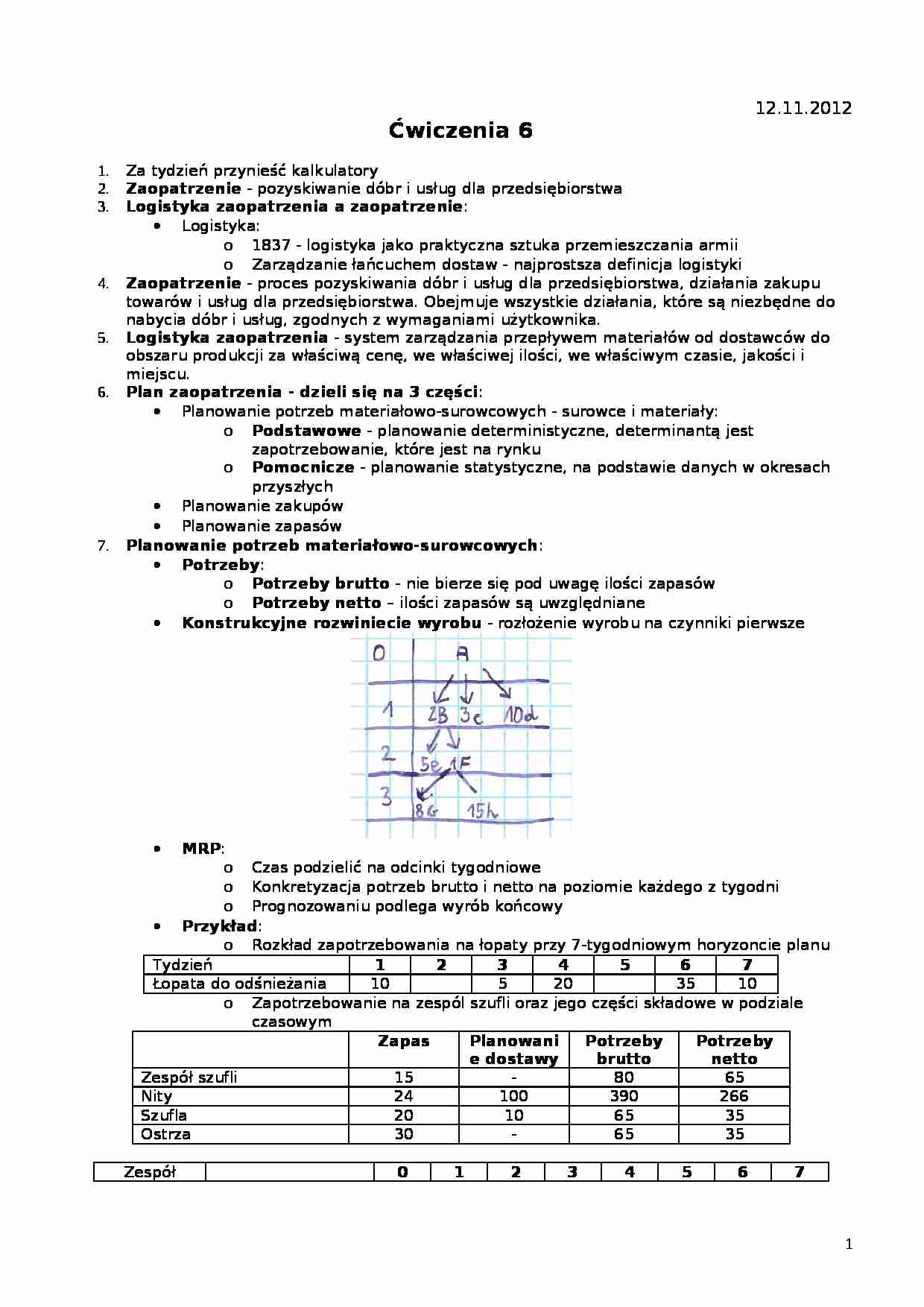 Wykład - Zarządzanie produkcją i usługami - strona 1
