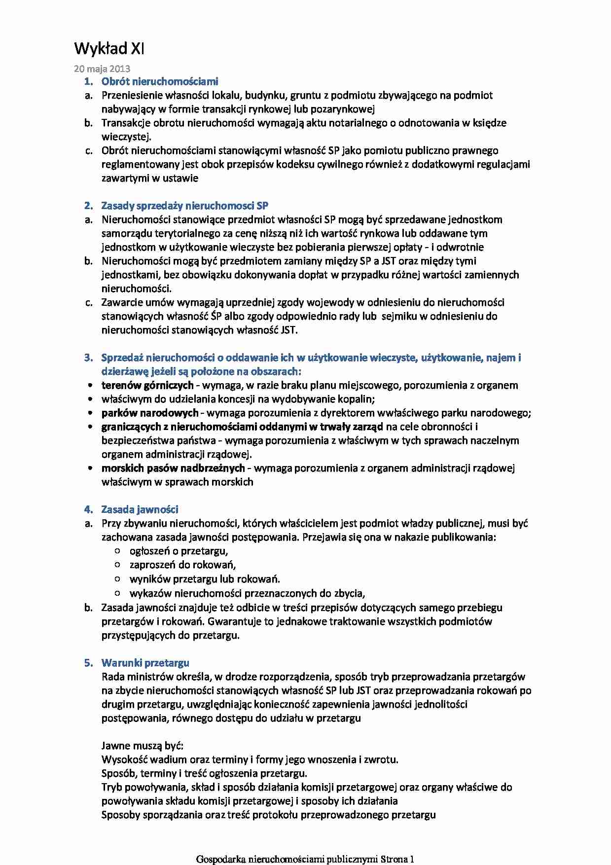 Obrót nieruchomościami - wykład - strona 1