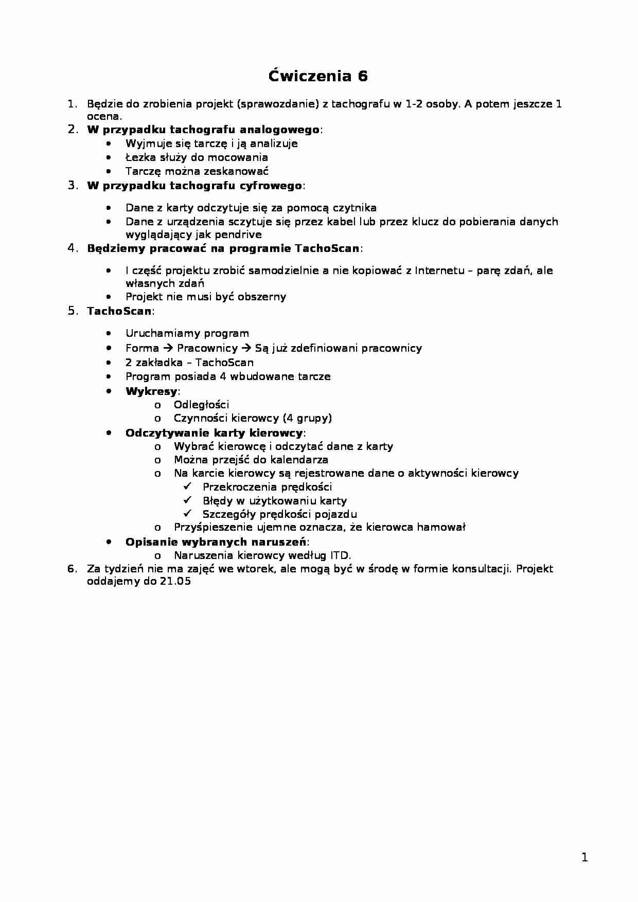 Projekt tachografu - wykład - strona 1