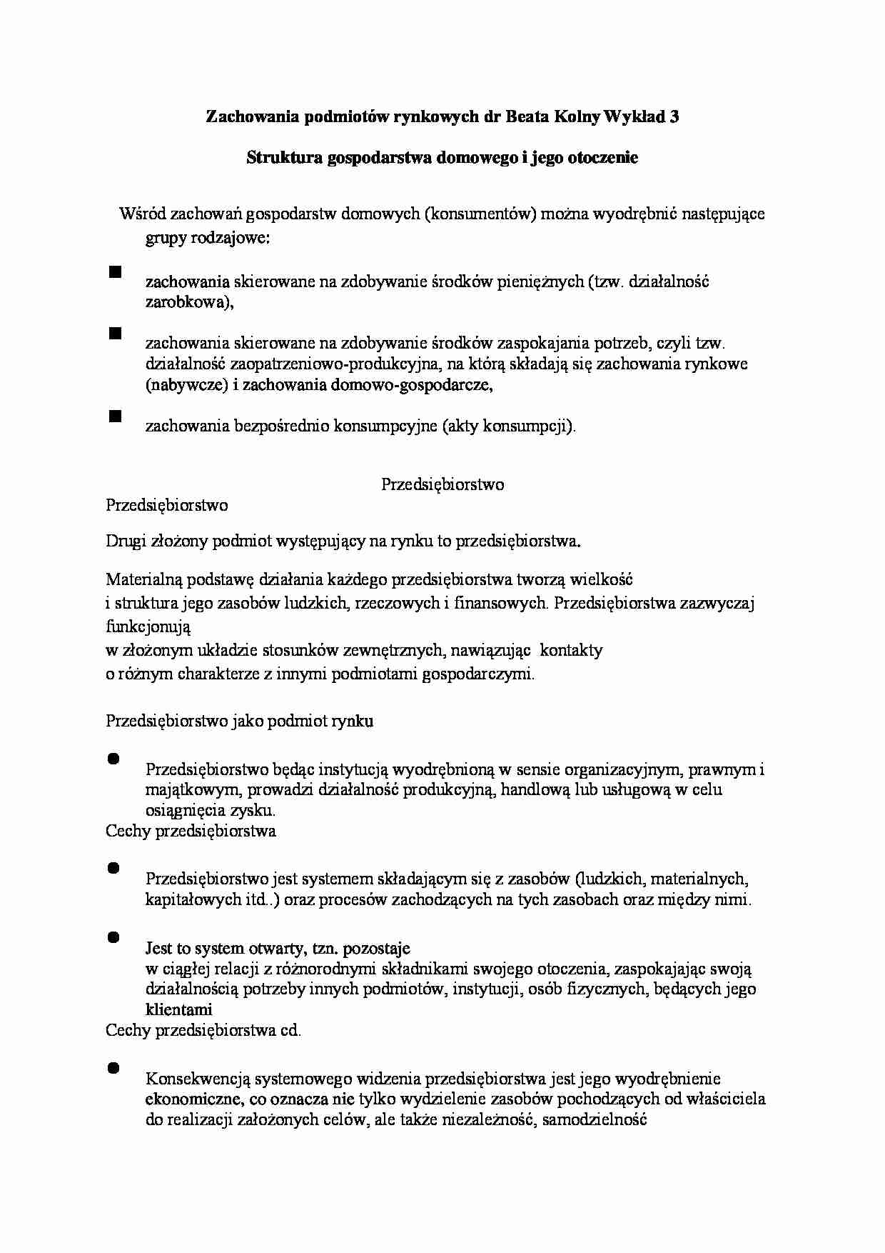 Wykład - Struktura gospodarstwa domowego - strona 1