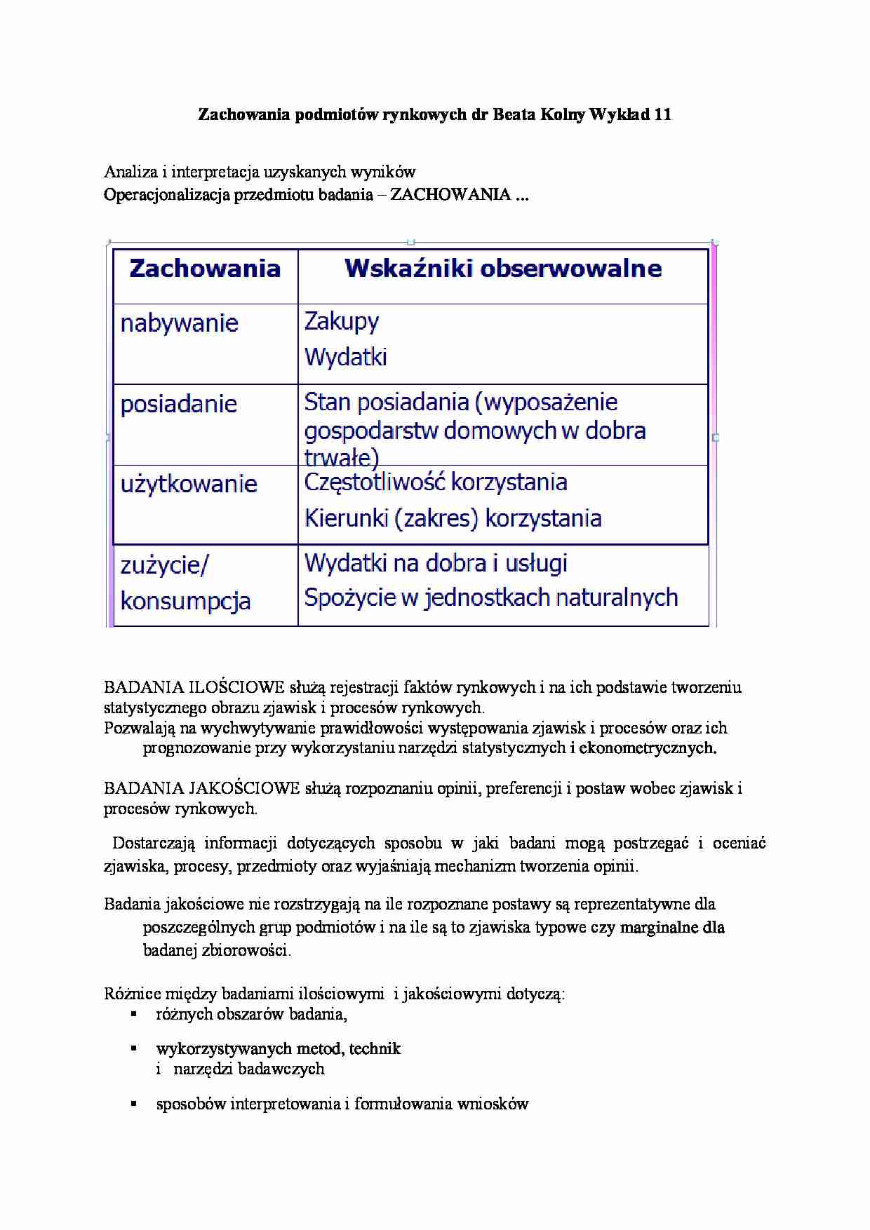 Analiza i interpretacja uzyskanych wyników - wykład - strona 1