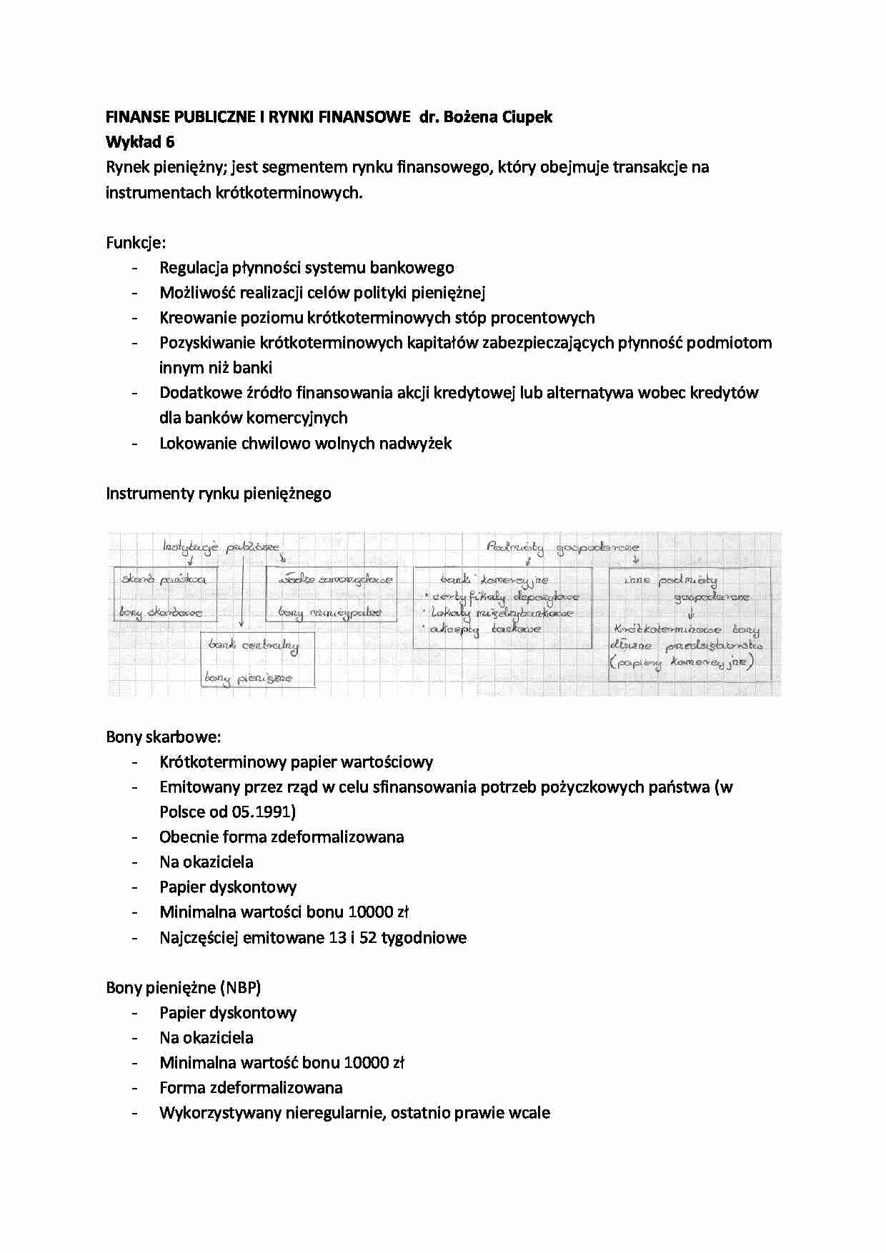 Wykład - Rynek pieniężny - strona 1