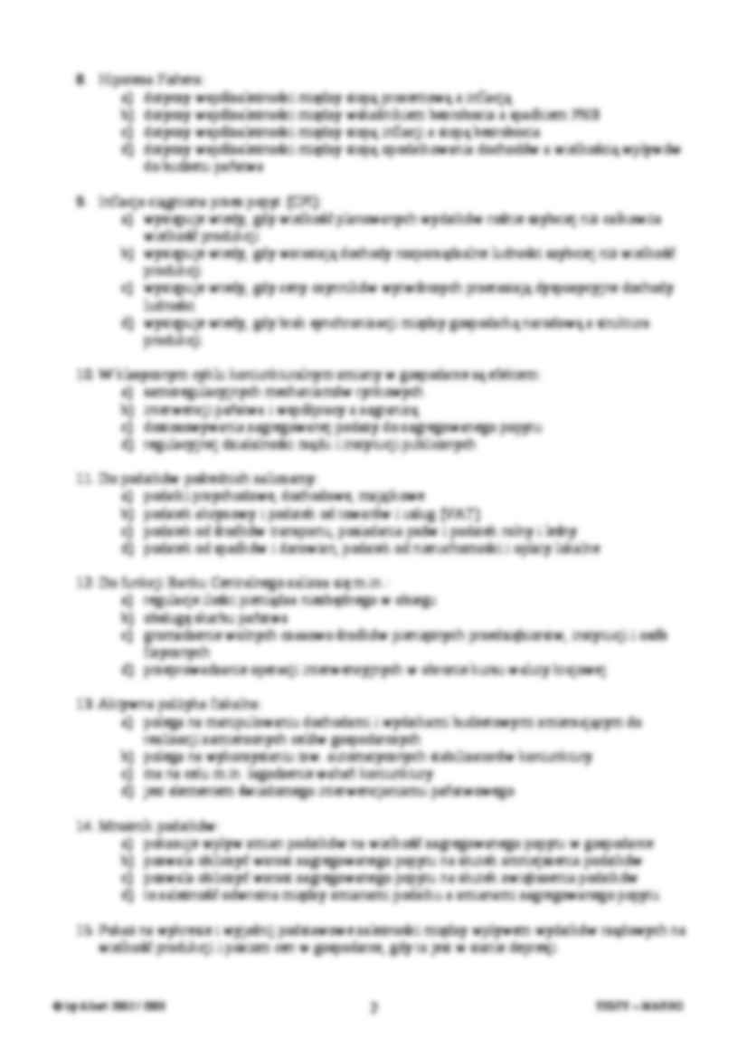 Przedmiot makroekonomii - test - strona 2