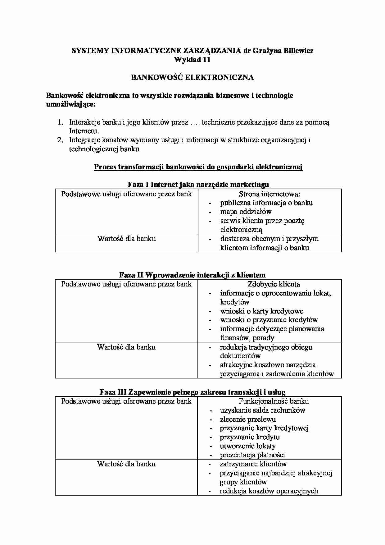 Wykład - bankowość elektroniczna - strona 1