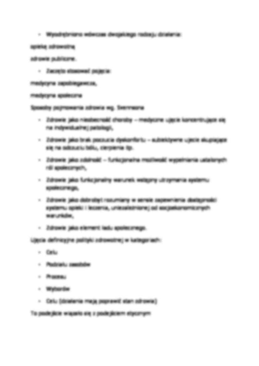 Wykład - Definiowanie zdrowia i polityki zdrowotnej - strona 2