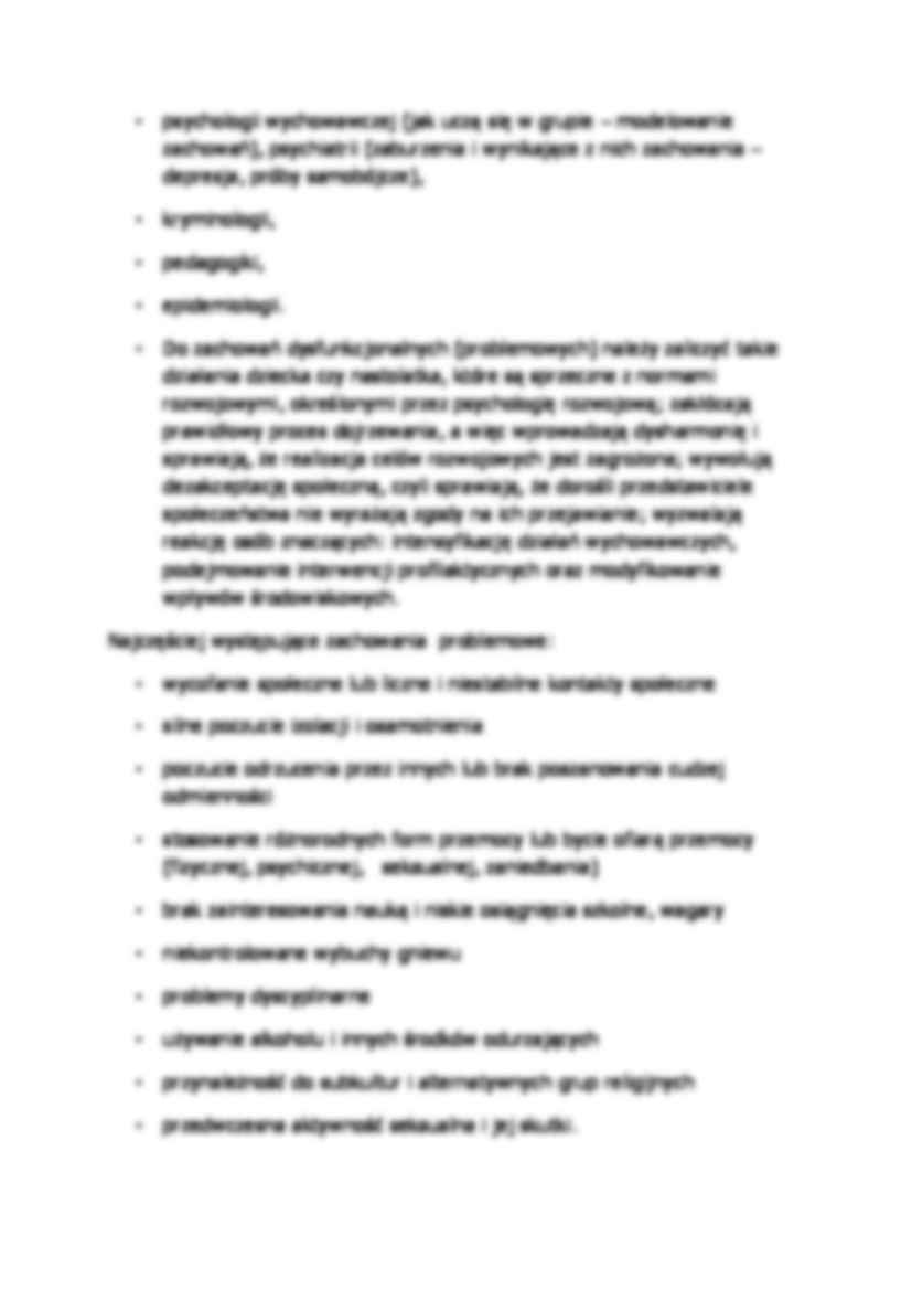Wykład - Czynniki ryzyka wystąpienia zachowań dysfunkcjonalnych - strona 2