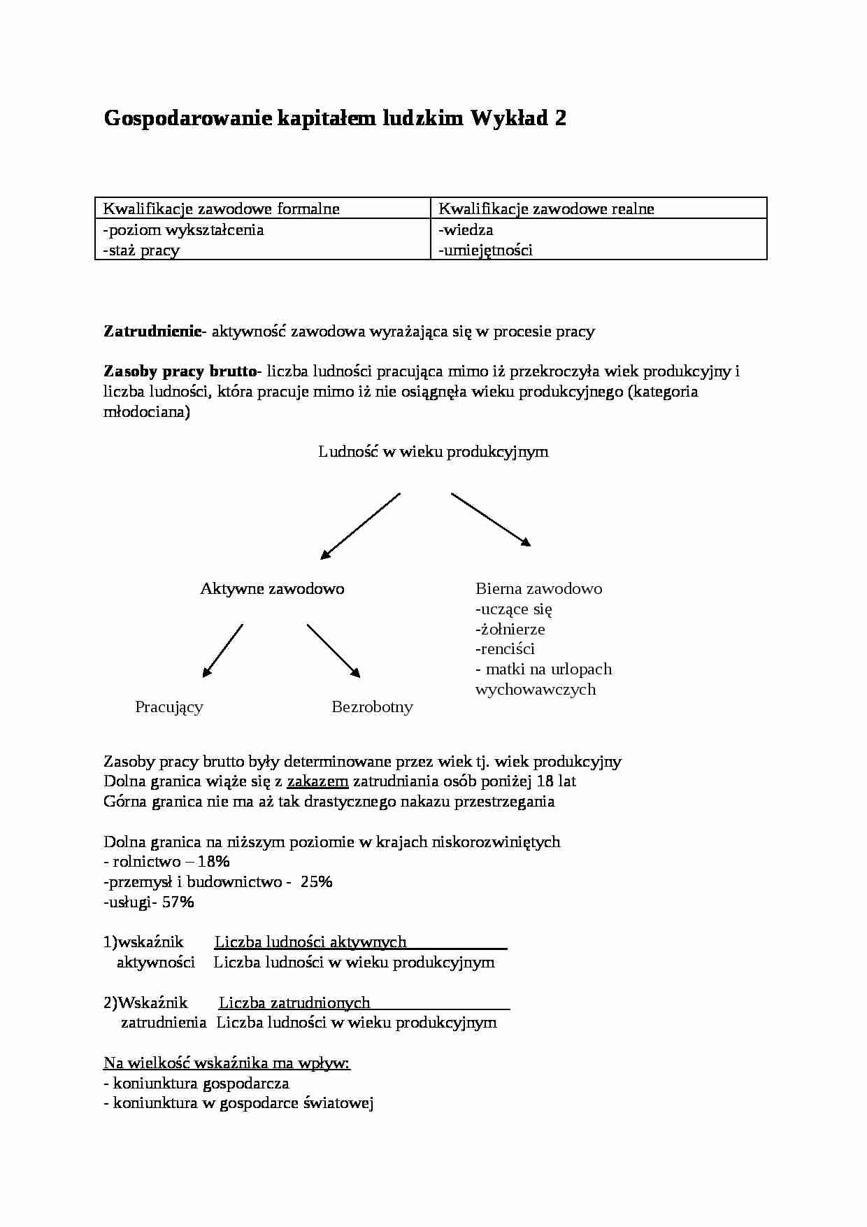 Wykład - Kwalifikacje zawodowe formalne - strona 1
