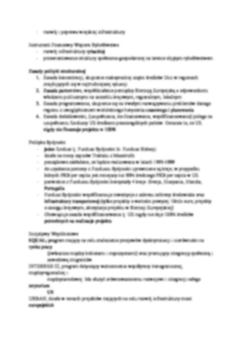 Wykład - Wspólna polityka regionalna - strona 2