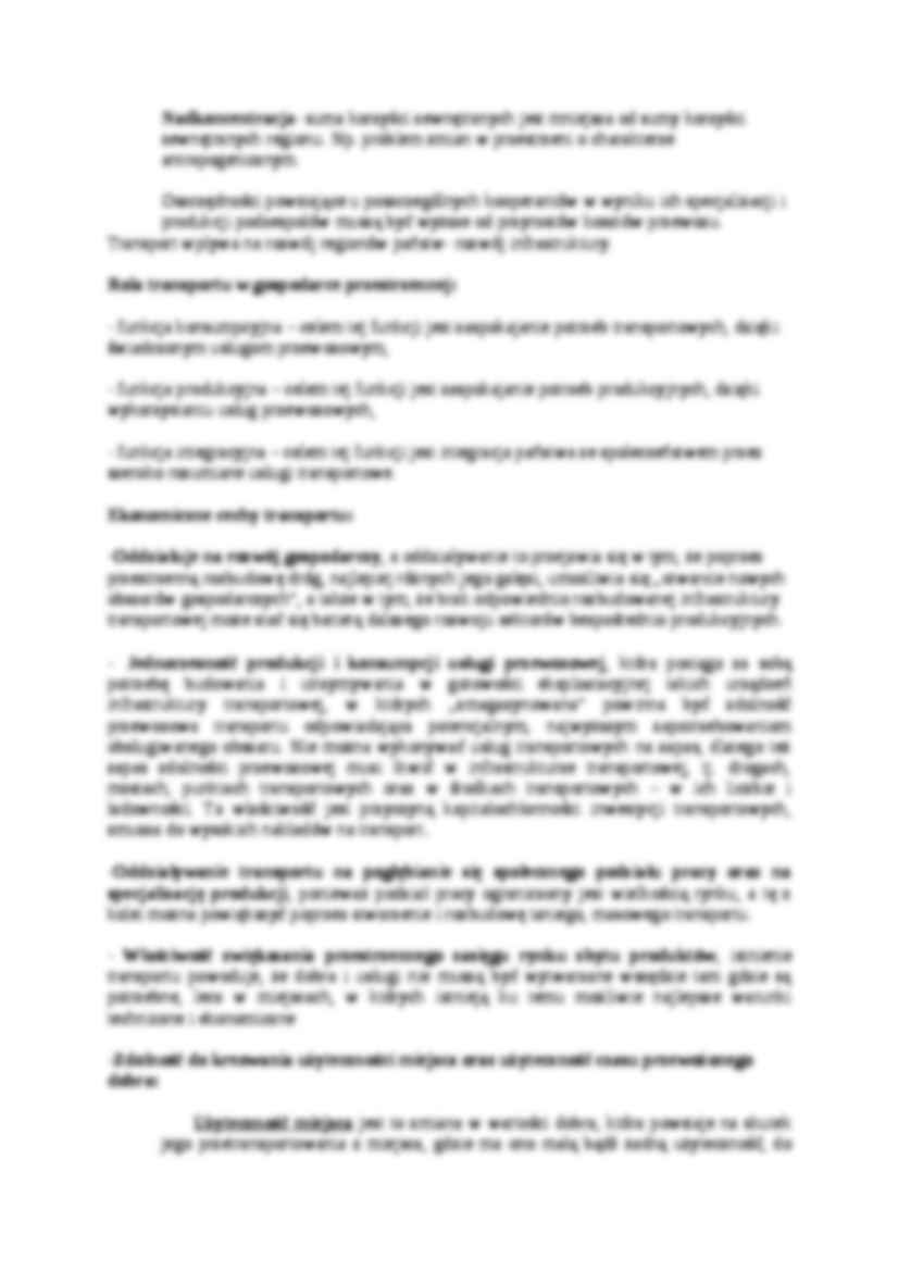 Wykład - Transport w gospodarce przestrzennej - strona 3