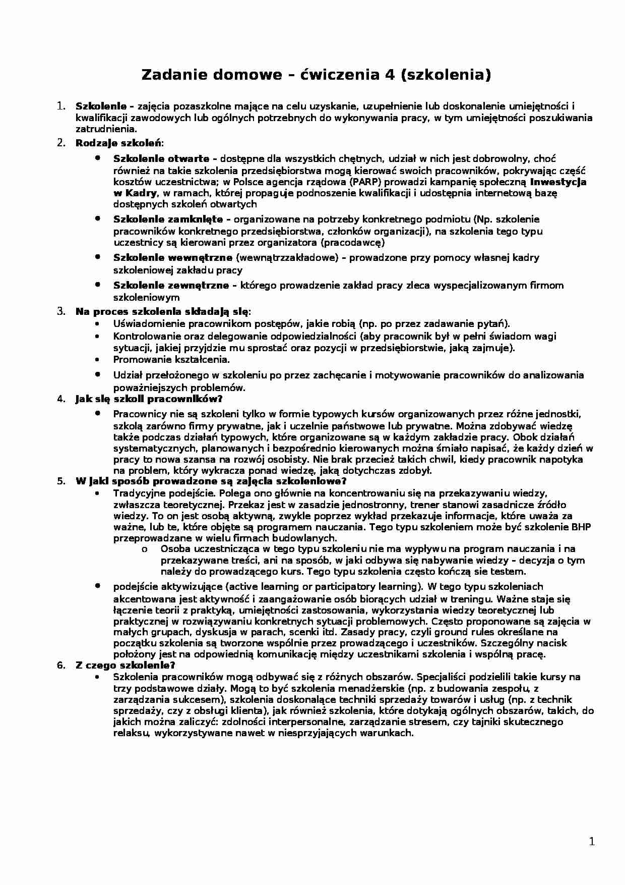 Szkolenie - wykład - strona 1