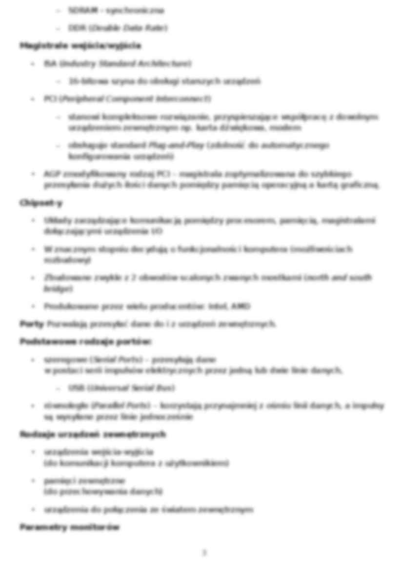 Architektura systemów komputerowych - wykład - strona 3