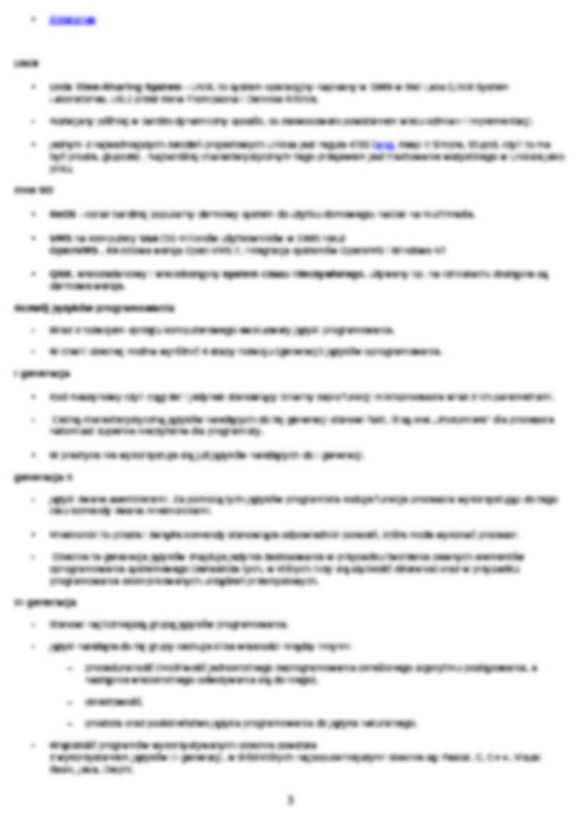 Oprogramowanie systemowe - wykład - strona 3