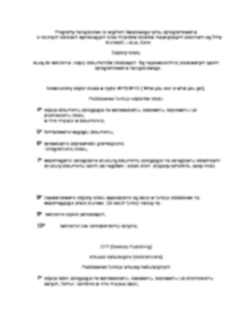 Oprogramowanie użytkowe - wykład - strona 2