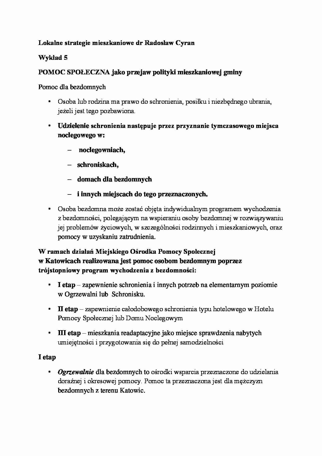 Wykład - pomoc społeczna - strona 1