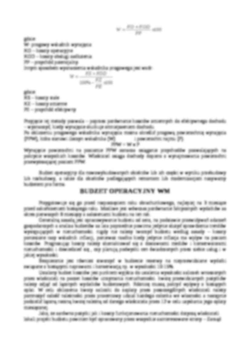 Podstawy planowania i kalkulacji kosztów - wykład - strona 3