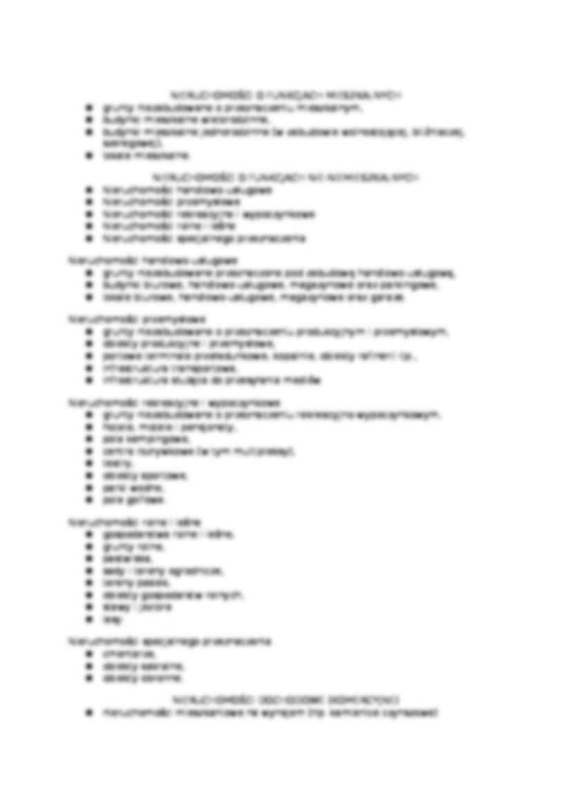 Klasyfikacja nieruchomości - wykład - strona 2