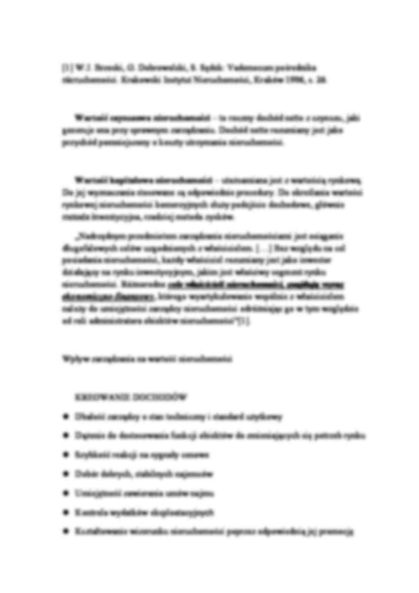 Zarządzanie nieruchomością a zarządzanie wartością nieruchomości - wykład - strona 3