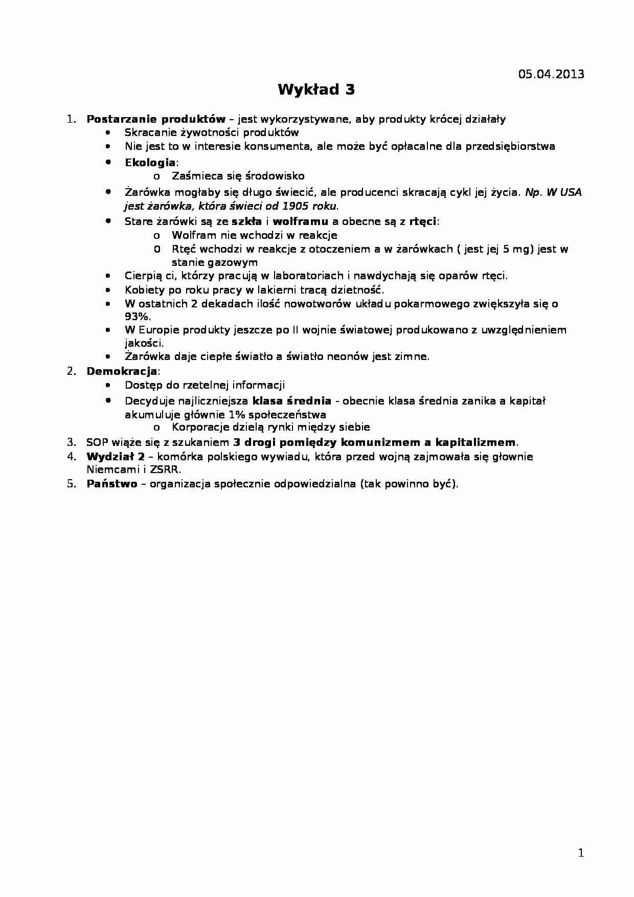 Wykład - Postarzanie produktów - strona 1