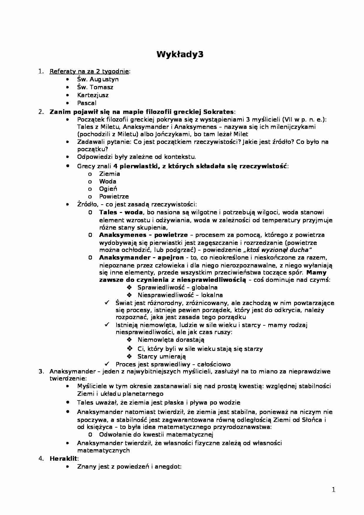 Wykład - tematy referatów - strona 1