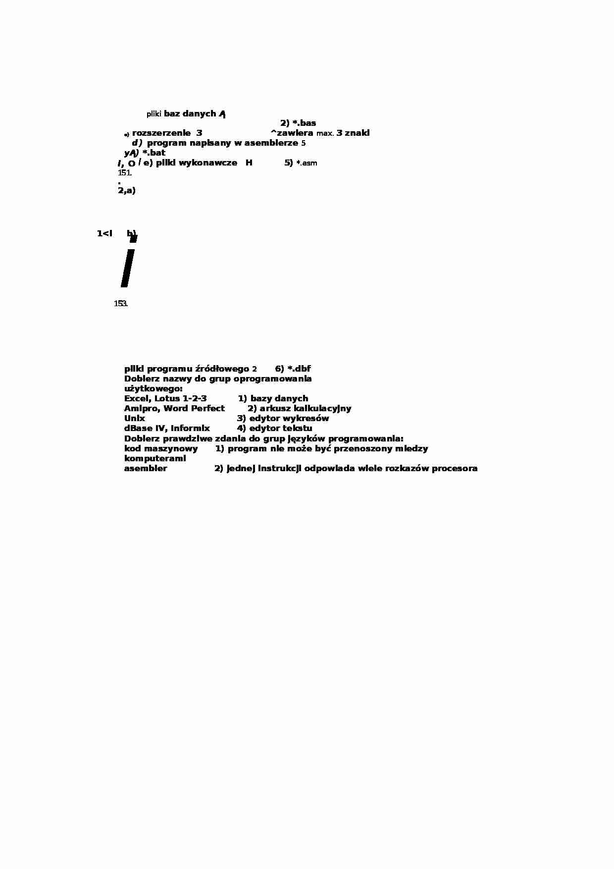 Informatyka - test - strona 1