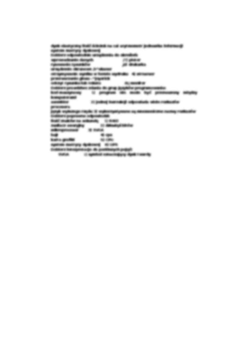 Informatyka - test - strona 3