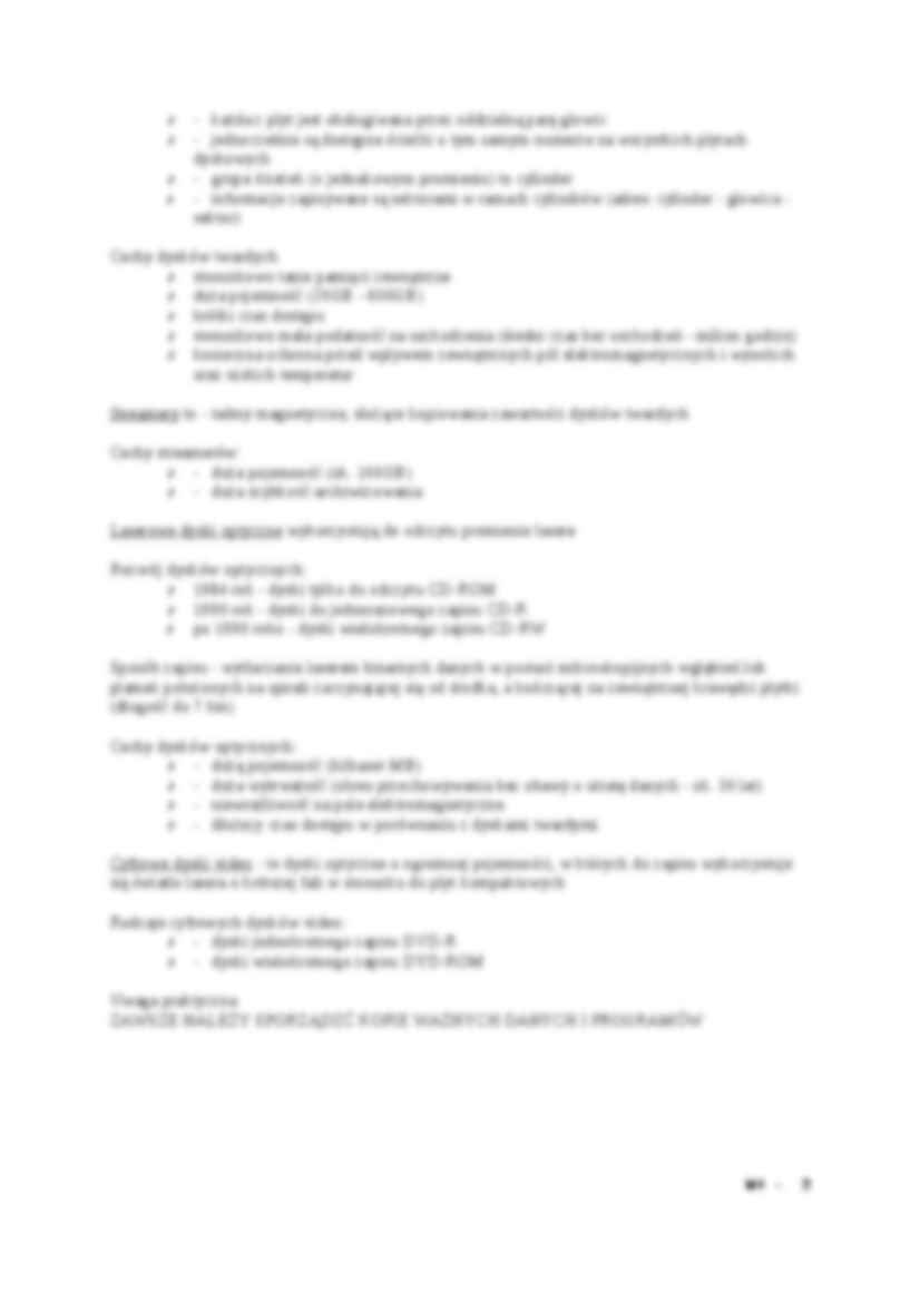 Wykład - Pamięci zewnętrzne - strona 2