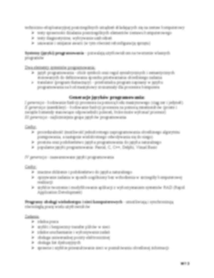 Wykład - Oprogramowanie a program - strona 3