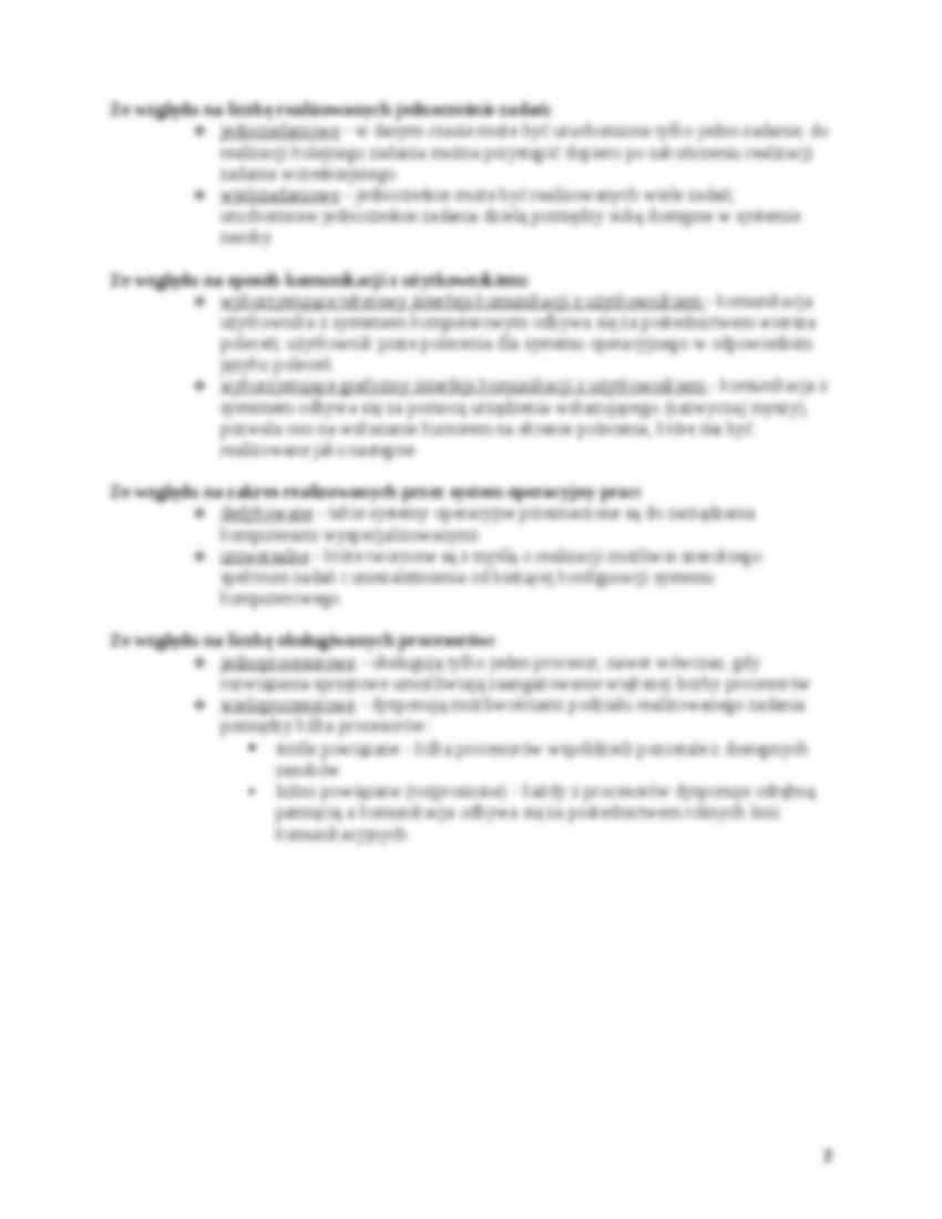 Wykład - Istota systemu operacyjnego - strona 2