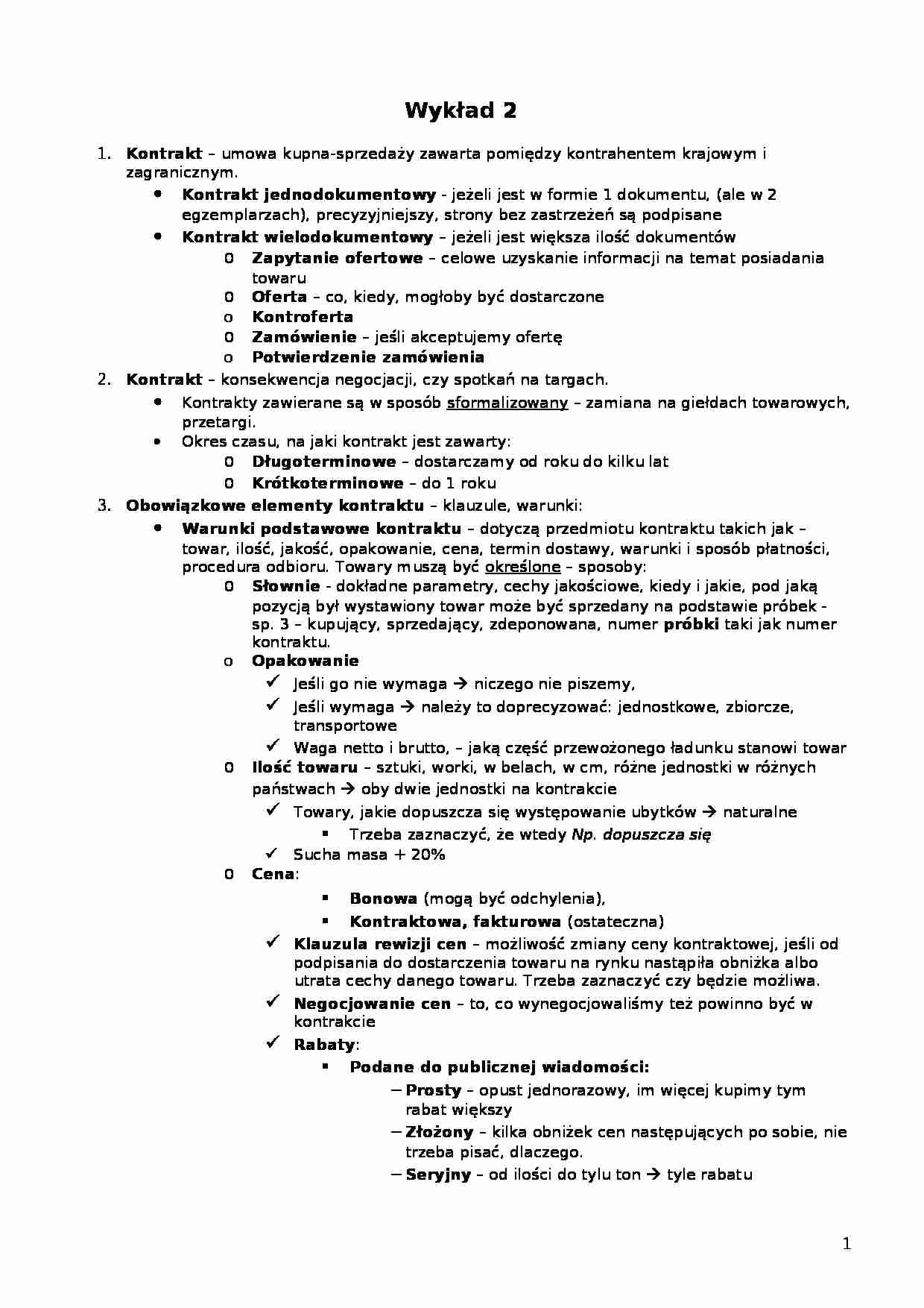 Wykład - definicja kontraktu - strona 1